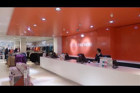 Cash desk womenswear